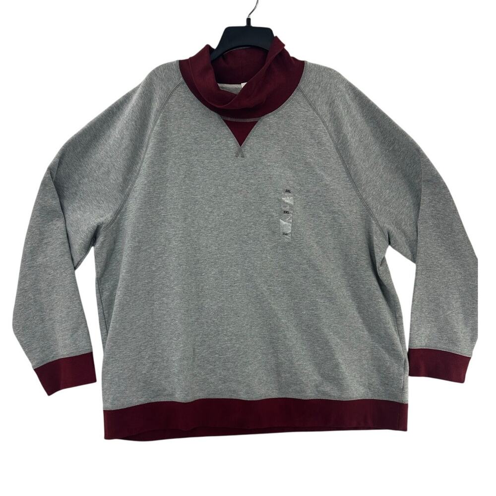 Club Room, Men's Turtleneck Fleece Sweatshirt,‎ Size 3XL Gray